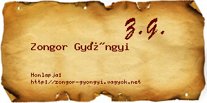 Zongor Gyöngyi névjegykártya