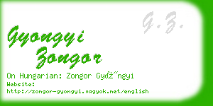 gyongyi zongor business card